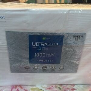 Ultracool 1000 Thread Count Queen Sheet Set - White